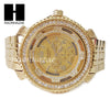 Men's Hip Hop 14K Gold PT Bling Lab Diamond Techno King Watch L1 - Raonhazae