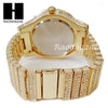 Men's Hip Hop 14K Gold PT Bling Lab Diamond Techno King Rapper Watch L2 - Raonhazae