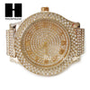 Men's Hip Hop 14K Gold PT Bling Lab Diamond Techno King Rapper Watch L3 - Raonhazae
