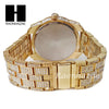 Men's Hip Hop 14K Gold PT Bling Lab Diamond Techno King Rapper Watch L5 - Raonhazae