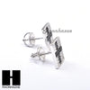 Sterling Silver .925 Lab Diamond 11mm Square Screw Back Earring SE003SB - Raonhazae