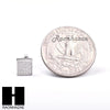 Sterling Silver .925 Lab Diamond 7mm Square Push Back Earring SE005S - Raonhazae