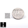Sterling Silver .925 Lab Diamond 11mm Square Screw Back Earring SE008S - Raonhazae