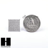 Sterling Silver .925 Lab Diamond 17mm Square Screw Back Earring SE009S - Raonhazae