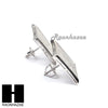 Sterling Silver .925 Lab Diamond 19mm Square Screw Back Earring SE010S - Raonhazae