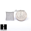 Sterling Silver .925 Lab Diamond 19mm Square Screw Back Earring SE010S - Raonhazae