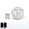 Sterling Silver .925 Lab Diamond 10mm Square Screw Back Earring SE011S - Raonhazae