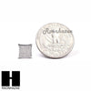 Sterling Silver .925 Lab Diamond 9mm Square Push Back Earring SE012S - Raonhazae