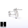 Sterling Silver .925 Lab Diamond 8mm Square Push Back Earring SE013S - Raonhazae