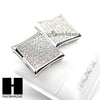 Sterling Silver .925 Lab Diamond 12mm Square Screw Back Earring SE014S - Raonhazae