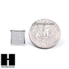 Sterling Silver .925 Lab Diamond 12mm Square Screw Back Earring SE014S - Raonhazae