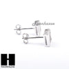 Sterling Silver .925 Lab Diamond 7mm Square Push Back Earring SE015S - Raonhazae