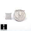 Sterling Silver .925 Lab Diamond 13mm Square Screw Back Earring SE016S - Raonhazae