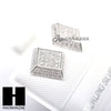 Sterling Silver .925 Lab Diamond 8mm Square Screw Back Earring SE018S - Raonhazae