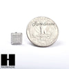 Sterling Silver .925 Lab Diamond 8mm Square Screw Back Earring SE018S - Raonhazae