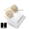 Sterling Silver .925 Lab Diamond 8mm Square Screw Back Earring SE020G - Raonhazae