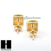 Sterling Silver .925 Lab Diamond 8mm Square Push Back Earring SE021G - Raonhazae