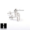 Sterling Silver .925 Lab Diamond 8mm Square Push Back Earring SE021S - Raonhazae