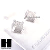 Sterling Silver .925 Lab Diamond 6mm Square Push Back Earring SE024S - Raonhazae