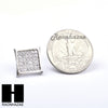 Sterling Silver .925 Lab Diamond 14mm Square Screw Back Earring SE025S - Raonhazae