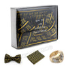 MENS MASONIC FREEMASON LODGE ATTIRE BOW TIE GOLD COMPASS HANKY SET W/ RING G1 - Raonhazae