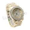 HIP HOP RAONHAZAE LION FACE LUXURY GOLD FINISHED LAB DIAMOND WATCH X6 - Raonhazae