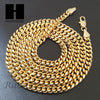 14K PT Gold GRIND DAILY Pendant W/5mm 24" 30" Cuban Chain - Raonhazae