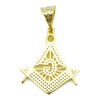 Sterling Silver .925 AAA Lab Diamond Freemason w/2.5mm 20" 24" Moon Cut Chain 46 - Raonhazae