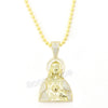 Sterling Silver .925 AAA Lab Diamond Jesus w/2.5mm 20" 24" Moon Cut Chain S45G - Raonhazae