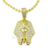 Sterling Silver .925 AAA Lab Diamond King-tut w/2.5mm 20" 24" Moon Cut Chain G48 - Raonhazae