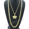 BLING KING CROWN CHARM ROPE CHAIN DIAMOND CUT CUBAN CHAIN NECKLACE G70 - Raonhazae