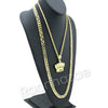 BLING KING CROWN CHARM ROPE CHAIN DIAMOND CUT CUBAN CHAIN NECKLACE G70 - Raonhazae