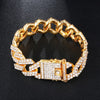 Hip Hop 20mm Gold Heavy Miami Prong Full Iced Paved Cuban Chain CZ Bling Rapper Necklaces