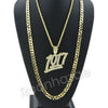 BIG NUMBER 1017 CHARM ROPE CHAIN DIAMOND CUT CUBAN CHAIN NECKLACE G61 - Raonhazae