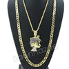 BIG LIL UZI CARTOON PAVE ROPE CHAIN DIAMOND CUT CUBAN CHAIN NECKLACE 60 - Raonhazae