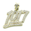 BIG NUMBER 1017 CHARM ROPE CHAIN DIAMOND CUT CUBAN CHAIN NECKLACE G61 - Raonhazae