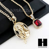 RUBY MARY MARIA ROSARY PENDANT CUBAN LINK ROPE CUBAN NECKLACE SET D024 - Raonhazae