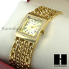 Women Swarovski Gold Filled Varsales Luxury CZ Stone Cuban Link Chain Watch G227 - Raonhazae