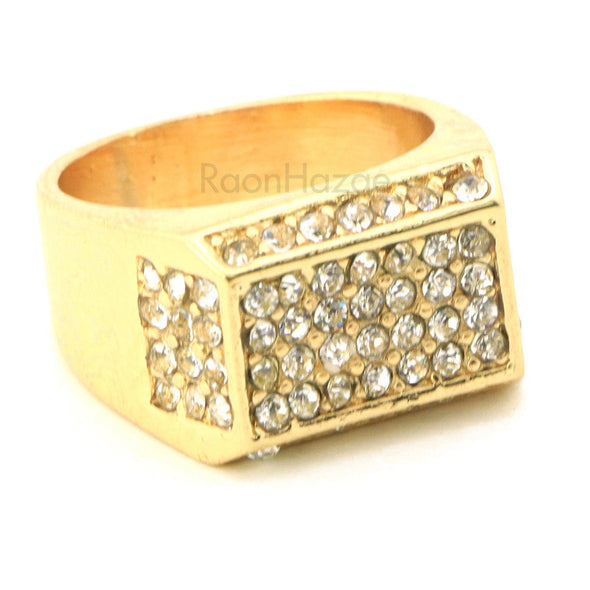 HIP HOP FASHION "LONZO" GOLD PLATED RING BK008G - Raonhazae