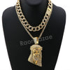 Hip Hop Quavo Jesus Face Miami Cuban Choker Chain Tennis Necklace L48 - Raonhazae