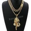 Hip Hop Quavo PRAYING HANDS Miami Cuban Choker Chain Tennis Necklace L42 - Raonhazae