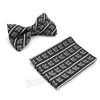 MENS MASONIC FREEMASON LODGE ATTIRE BOW TIE SILVER COMPASS HANKY SET W/ RING S1 - Raonhazae