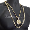 JESUS FACE ROPE CHAIN DIAMOND CUT 30" CUBAN CHAIN NECKLACE SET G22 - Raonhazae