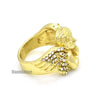 NEW MENS BIG CHUNKY GOLD MICRO MINI ANGEL RING KR012G - Raonhazae