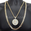 PRAYING HANDS ROPE CHAIN DIAMOND CUT 30" CUBAN CHAIN NECKLACE SET G29 PRAYING HANDS ROPE CHAIN DIAMOND CUT 30" CUBAN CHAIN NECKLACE SET G29 - Raonhazae