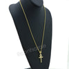 Sterling Silver .925 AAA Lab Diamond Bling Ankh Cross w/2.5mm Moon Cut Chain G53 - Raonhazae