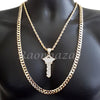 MARIJUANA CHARM ROPE CHAIN DIAMOND CUT 30" CUBAN CHAIN NECKLACE SET G35 - Raonhazae