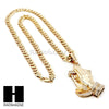 HIP HOP PRAYING HANDS PENDANT 20" 24" 30" CUBAN LINK CHAIN NECKLACE N37 - Raonhazae