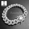 .925 Sterling Silver Gold Silver 14mm 8.5" Miami Cuban Bracelet L2 - Raonhazae