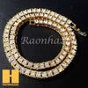 Hip Hop Tennis Choker Necklace 1 Row Solitaire Lab Diamond 4.5mm Chain - Raonhazae